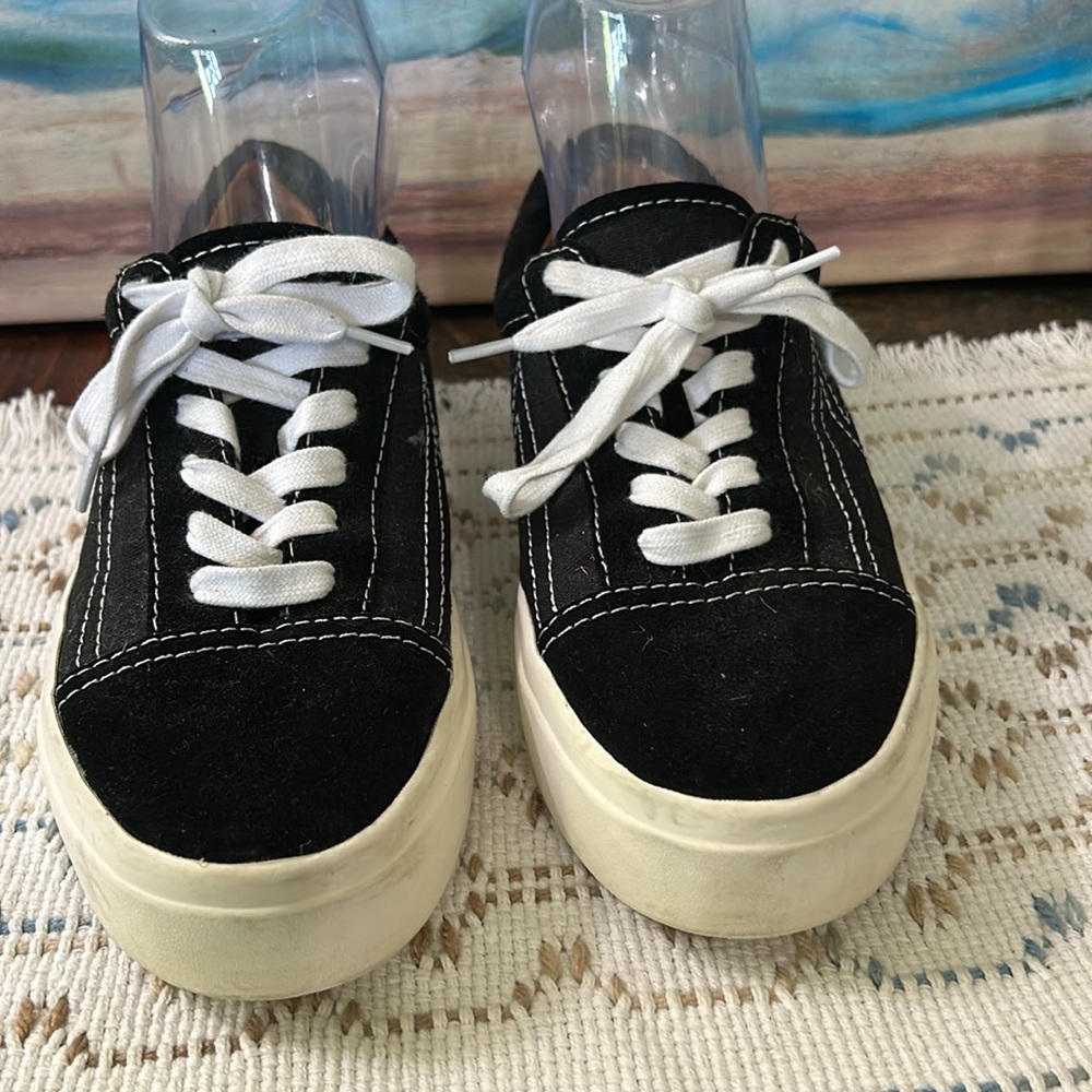 Black and White Canvas Sneakers size 7 1/2